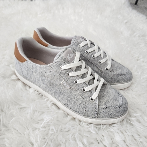 Keds Center III Jersey Lace Up - Women. Grey. Size 6 Wide. New.  The sneaker t - Picture 3 of 6